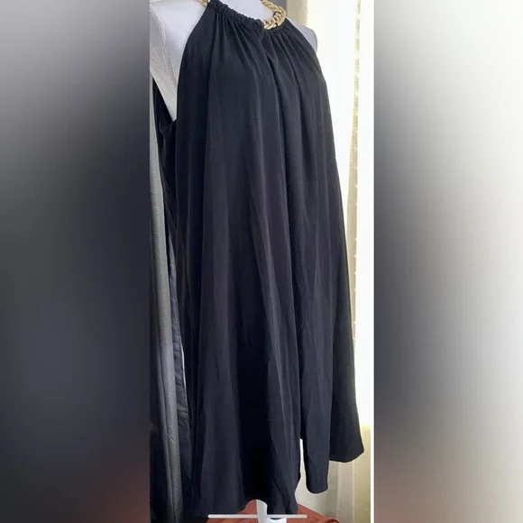 Jessica Simpson Black Shift Dress w/Gold Curb Chain Women’s Sz:14 NWT - Picture 5 of 13